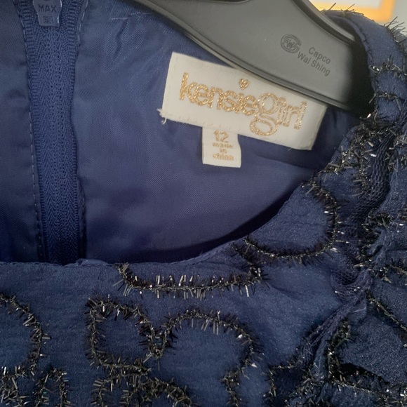 NWT Kensie Girl’s metallic blue dress special occasion - Picture 5 of 7
